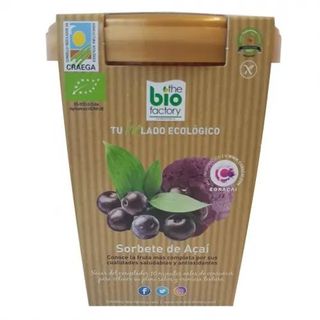 Helado Sorbete de Acaí Ecológico The Bio Factory sin Gluten 300 Gr.