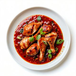 42. MADRAS Pollo Cocinado En Salsa Picante o med