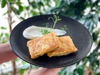Naleśniki z mięsem panierowane w jajku z serem 2 szt.  Lunch