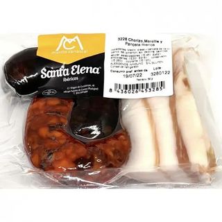 Chorizo, Morcilla Y Panceta Iberico Santa Elena Envasada Vacio 360 Gr.