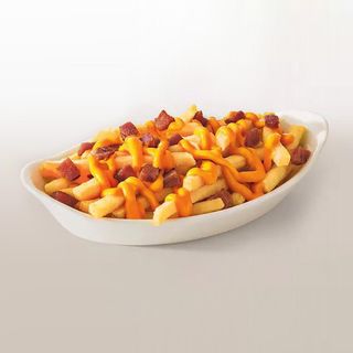 BATATAS COM CHEDAR E BACON