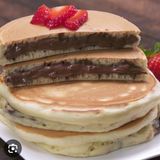 ბლინი შოკოლადით და ბანანით