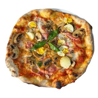 Capricciosa con uovo bismark