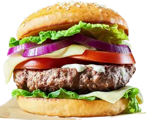 Hamburguesa De Ternera Con Patatas Y Bebida