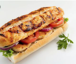 Bocadillo vegetal de pollo