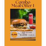 Combo 1 - The SMASH Burger + Krompir + Ketchup + Coca-Cola 0.33l