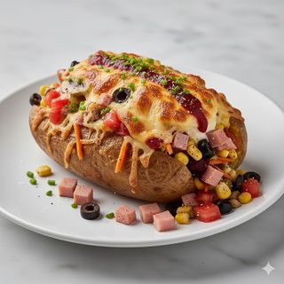 Patata Asada Con York Gratinada