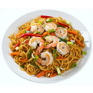 25B. Udon tallarines japonés con gambas