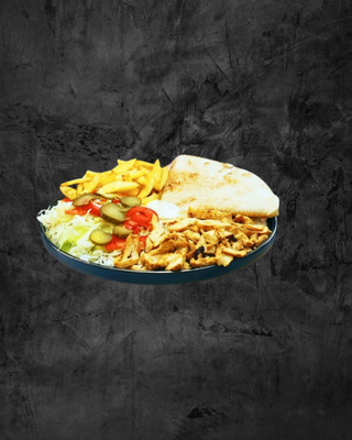 Shaorma de pui la farfurie