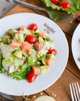 Салат с семгой