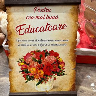 Felicitare - "Pentru cea mai buna educatoare"