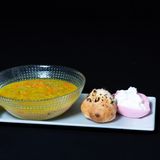 Supă de Linte Aurie cu Varza Murata , Painici Insomnia, Smantana ,Vegan