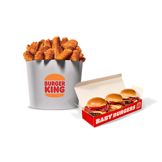 Cubo Nuggets/Chicken fries + Baby Burgers