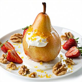 Para Wiliams cu crema mascarpone si nuci