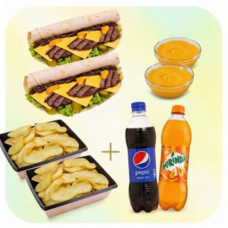 Combo Cheese burger wrap