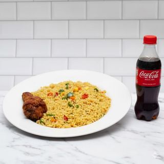 Rotisserie meal with fried rice