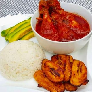 White Rice and Stew Combo