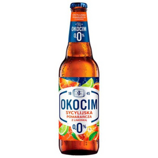 Piwo Okocim sycylijska pomarańcza z limonką 0,5l bezalkoholowe