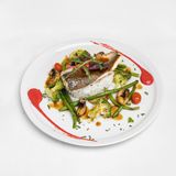 pavé de merlan sauce teryaki servi avec riz jasmin