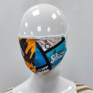 Mascarilla Con Funda De Tela Estampado Abstracto