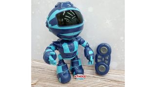 Робот на пульту управления сине-голубой (со звуком/светом)
