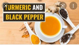 Tumeric and black pepper juice.