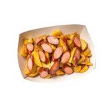 Salchichas Con Arroz Y Patatas Fritas