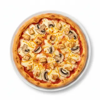 Pizza De Pollo Y Champiñón (30 Cm.)