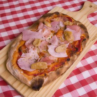 Pinsa Prosciutto Cotto e Funghi Porcini