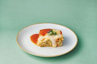 Lasagna cu ciuperci și spanac