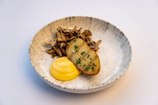 Печеный картофель с грибами