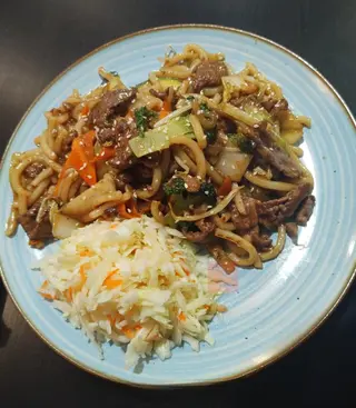 Makaron Udon z krewetkami