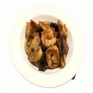 Gambas Con Bambú Y Setas Chinas