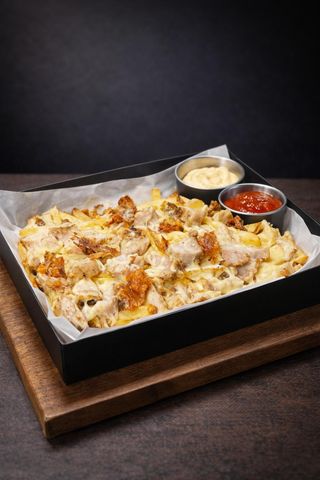 Cartofi pai cu mozzarella și porchetta/ciolan