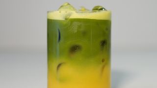 Cold matcha orange