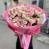 Букет з кущових троянд «Гуд Муд» в рожевому стилі