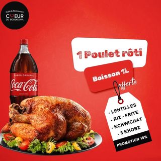 Poulet Complet avec 1,5L boisson gratuit 