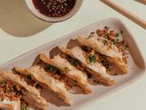 Gyozas de verduras con salsa barbacoa japonesa (5 uds.)