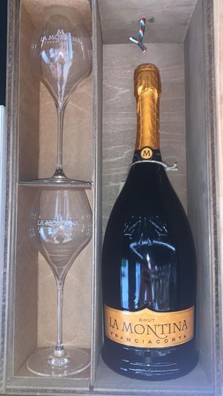 Franciacorta Brut 1.5l Cutie Lemn Cu 2 Pahare