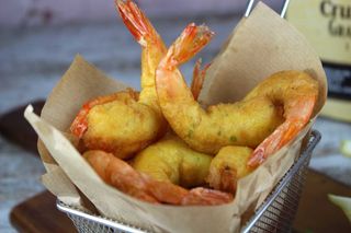 Gambas a la gabardina