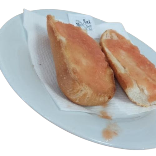 Barra De Pan Tostado Con Tomate