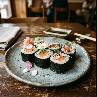 Hosomaki sake tempura