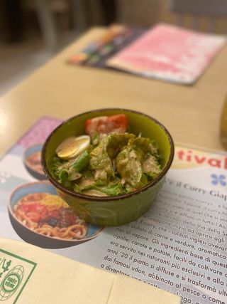 Yasai gyoza salad