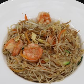 160 Spaghetti di riso con gamberi