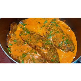 Charcoal Grilled Tilapia In Coconut Curry Sauce