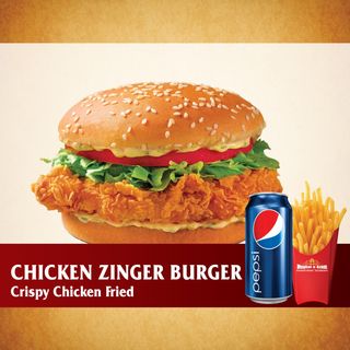 Menu' chicken zinger burger