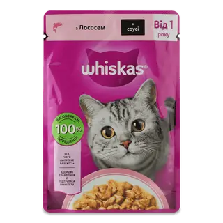 Корм для котів Whiskas з лососем в соусі (85г)