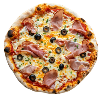 Пица с шунка, кашкавал и маслини (220г)