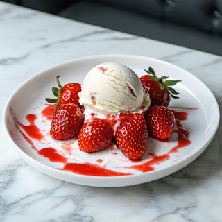 Fragola con gelato