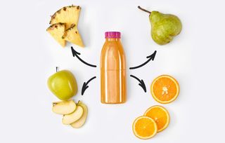 Фреш ананас, груша, яблуко, апельсин (500мл)